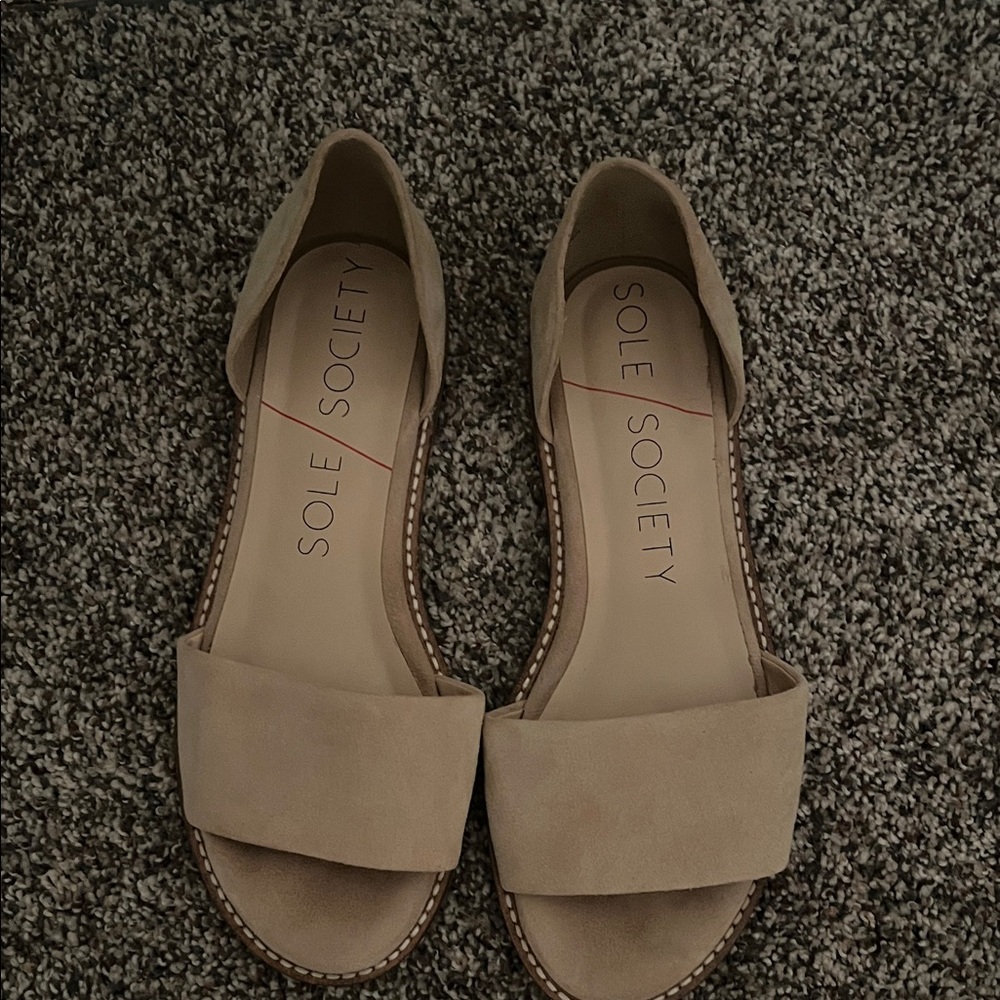 Sole Society Beige Women's Sandals